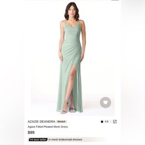 Azazie Bridesmaid Dress Deandra Agave